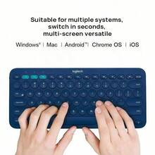 Logitech Bluetooth Wireless Keyboard, Efficient Office Work Anytime Anywhere, One-Key Multi-Device Switching, Ultra-Thin Portable, Compatible With IPad, Tablet, Laptop, Phone - View 2