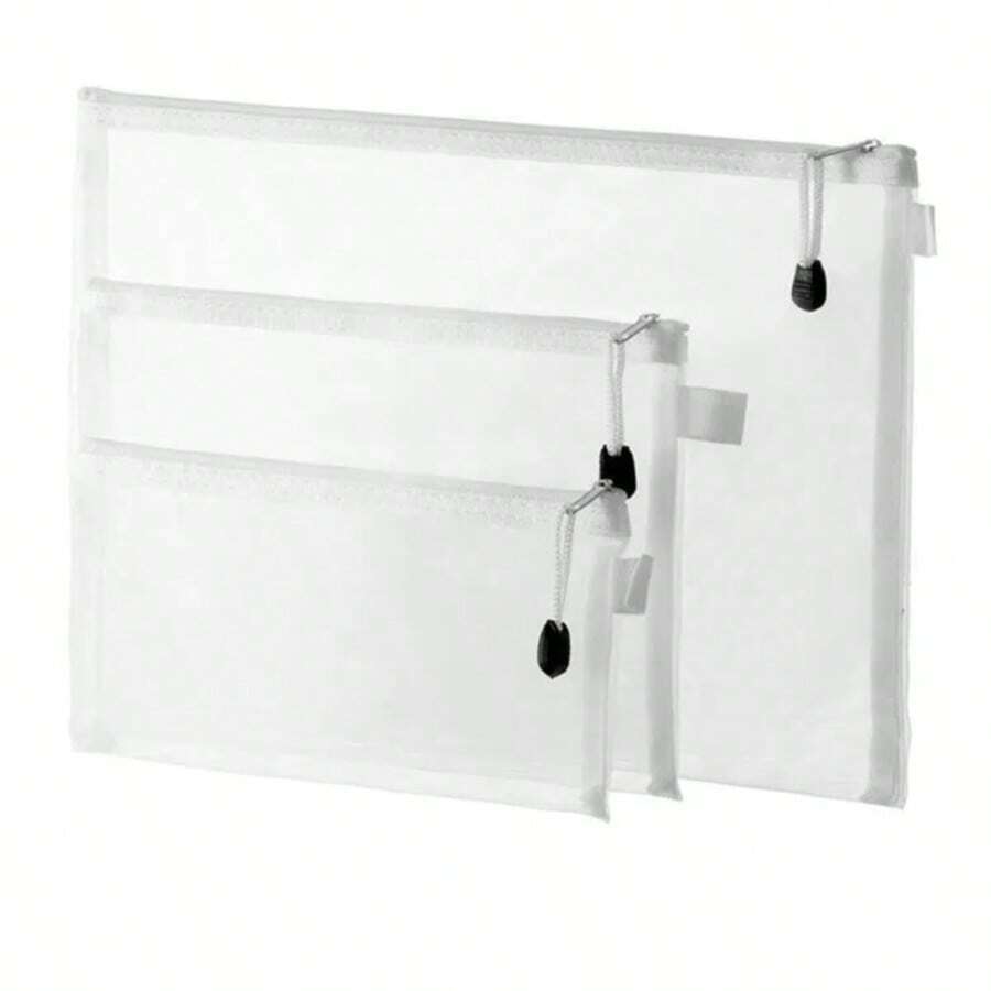 1/5/10/20 Pezzi Buste Trasparenti per Documenti, Disponibili in Tre Misure, Dimensioni A4/A5/A6. 1 Confezione, Misure S/M/L. Buste con Cerniera per Documenti, Borse Organizer per Giocattoli Puzzle, Borse per Matite, Cartelline, Borse per Cancelleria da Ufficio, Borse Regalo, Forniture per il Ritorno a Scuola, Forniture Scolastiche. - Bianco - Visualizzare 1