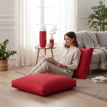 Filled Floor Cushion 60x60 Cm – Soft & Plush - Redwood - View 3