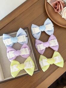 2件套女士休闲优雅甜美洛丽塔风心形发夹，铁合金鸭嘴夹，适合日常通勤、婚礼、音乐节、节日派对、生日、购物、旅行、摄影等各种场合。送给闺蜜的绝佳礼物，发夹 - 彩色 - 查看 15