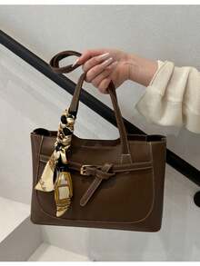 Women Tote Bags - Light Brown - View 4