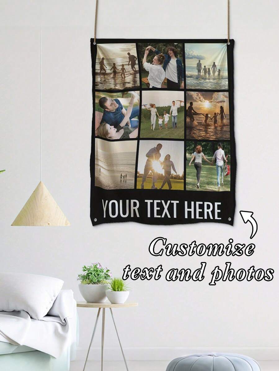 Customizable Party Backdrop Banner, Can Add Personalized Photos And Text. Perfect For Weddings, Anniversaries And Valentine's Day Celebrations. This Reusable Banner Is A Versatile Photo Collage Backdrop - Multicolor - View 1
