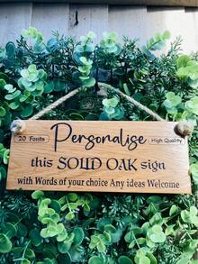 10cm X 25cm High Quality Customized Wooden Hanging Sign (Text And Graphic Options Available) - Multicolor - View 2