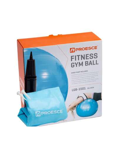 Pelota de Yoga Azul 65 cm | Balón Inflable de PVC Antiexplosión para Pilates, Estiramientos, Embarazo y Rehabilitación | Incluye Inflador,44460432