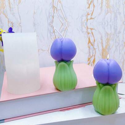 花蕾郁金香硅胶模具，蜡烛，香薰蜡烛，石膏家居装饰硅胶模具