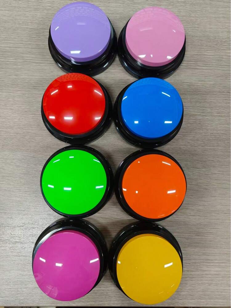 8pcs/Set Dog Voice Recording Buttons, 8 Colors, 30s Recording Time, Pet Training Sound Maker Buzzer - Multicolor - View 10
