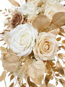2pcs - Wedding Arch Decor (2pcs Set), Artificial Boho Style Rose Wedding Floral, Wedding Welcome Sign Decor And Arch Decor, Suitable For Wedding Celebration, Home Decor, Baby Shower Party, Birthday Party And Bridal Shower - Multicolor - View 6