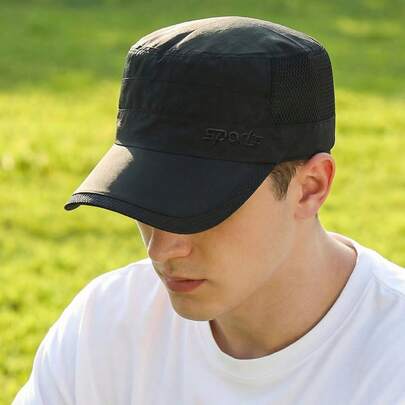 Mũ chống nắng nhanh khô, mũ lưỡi trai lưới mỏng thoáng khí, mũ quân đội kiểu dáng thường ngày, thích hợp cho mùa xuân và mùa hè.