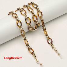 1pc Ladies' Fashion Acrylic Glasses Chain - Adjustable, Non Slip Fashion Glasses Chain And Reading Glasses Hanging Rope, Fashionable Shiny Hippie Style Accessories - Multicolor - View 4