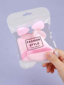 Bộ dụng cụ trang điểm chuyên nghiệp 6 món, bao gồm bông mút trang điểm hình tam giác và bông mút nhỏ, màu be nhạt mềm mại, dụng cụ trang điểm cầm tay tiện lợi, quà tặng Ngày của Mẹ. - Nhiều màu - Xem 1