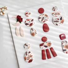 DIY Polymer Clay Earring Mold Set, Basic Shapes, Suitable For Beginners, Handmade Jewelry, Brooches And Pendants - High Precision Cutting Tools, Create Unique Accessories - White - View 1