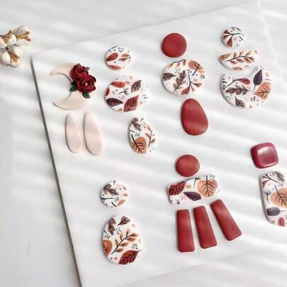 DIY Polymer Clay Earring Mold Set, Basic Shapes, Suitable For Beginners, Handmade Jewelry, Brooches And Pendants - High Precision Cutting Tools, Create Unique Accessories