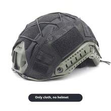 Outdoor Helmet Cover Detachable Breathable Mesh Camouflage Helmet Liner With Elastic Cord, Disguise Climbing Hat - Multicolor - View 5