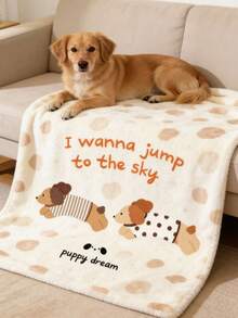 个性化宠物毯，狗狗图案毯，法兰绒数码印花毯 - 70*100非常小 - 查看 7