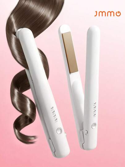 JMMO 直发器、卷发棒、护发产品、便携式迷你无线直发器、负离子、USB充电、快速加热、防烫伤、4档温度设置、旅行和日常使用的理想之选、送给她的完美礼物、直发器、卷发棒、平板夹