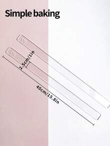 1 Cặp thước đo độ dày bánh quy bằng acrylic 40cm, 6 tùy chọn độ dày (2mm, 3mm, 4mm, 5mm, 6mm, 10mm), thước đo độ dày bánh quy bơ, dụng cụ đo phẳng dùng để làm fondant và nướng bánh. - Xem 5