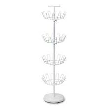 Honey-Can-Do SHO-01152 Zapatera Giratoria en Forma de Árbol de y en Color - Blanco - Ver 7