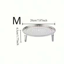 3 piezas Rejilla de acero inoxidable para vaporera | Utensilios de cocina multifuncionales para cocción al vapor, horneado | Rejilla para vaporera, rejilla para platos, rejilla para tarros, olla interior para vaporera, rejilla para olla de caldo, utensilios de cocina, artículos esenciales para cocinar en el hogar (con pequeños rasguños superficiales, sin impacto en el uso) - Ver 16