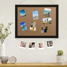 16 X 12 Cork Board For Walls Bulletin Board Picture Display Corkboards For Office Pin Boards For Walls Compatible With Home Office Bedroom Decor Black - Black - View 6