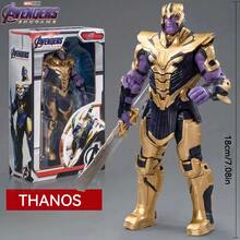 Mô hình tượng nghệ thuật Marvel Series, mô hình nhân vật hành động có thể cử động, Iron Spider-Man/Thor/Thanos/Iron Man/Captain America/War Machine/Hulk, 4 inch và 7 inch, có thể dùng làm quà tặng - Nhiều màu - Xem 16