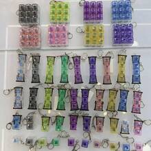 1pc Transparent Mechanical Keyboard Keychain Set, Stress Relief Toy, Acrylic Decompression Keychain, Portable Anxiety Relief Pendant, Office Worker, Bag Decor Accessory, Squeeze, Sticky Soft Toy, Water-Based Soft Gel Toy, Soft Plush Toy, Party Small Gift, DIY Game, Cheese Soft Candy - Multicolor - View 3