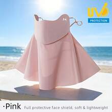 Women's Summer Ice Silk Fiber Face Mask, 1 Piece, Provides Full-Face Sun Protection And Neck Protection.Ice Silk Fiber Fabric Is Comfortable And Fits Closely To The Body. - Light Gray - View 6