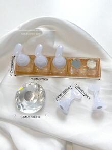 亚克力极光彩虹色矩形钻石形状美甲展示架,树脂水晶珠水钻复古韩国花朵激光 DIY 家居和户外女士母亲姐妹妻子女友婚礼美甲沙龙美容情人节使用 - 彩色 - 查看 69