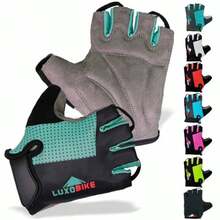 Guantes de ciclismo para bicicleta guantes de bicicleta de montaña antideslizantes acolchados transpirables con medio dedo accesorios deportivos para hombres y mujeres - Gris  Medio dedo - Ver 8