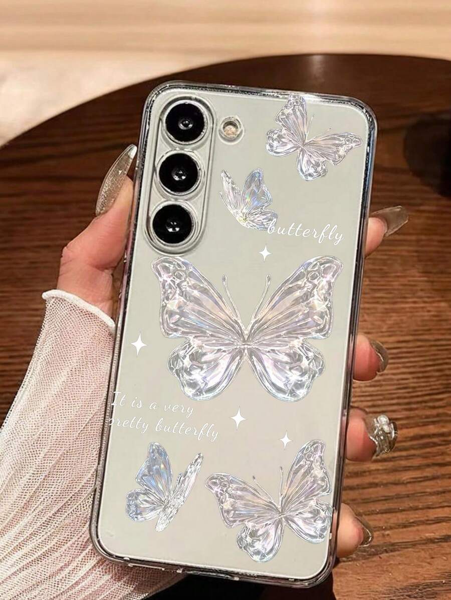 1个蝴蝶图案软壳手机壳,兼容 17/17 Air/17 Pro/17 Pro Max、荣耀、三星Galaxy A04e/12/A13/A14/A34/A50/A52/A53/A54/S21/S22/S23/S24/S25/S25 Ultra、6A/7A/8A、12T/13T - 無色 - 查看 1