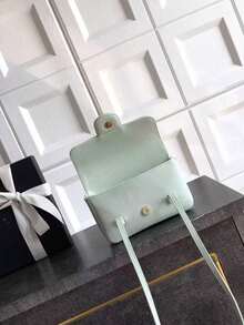Light Green Leather Women's Fashion Shoulder Bag, Suitable For Daily Commuting - Verde claro - Ver 9