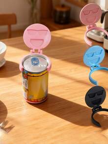 1pc Silicone Beverage Bottle Cap Cover, Reusable Drink Can Lid, Leak-Proof Soda/Beer/Juice Can Protector - Multicolor - View 5
