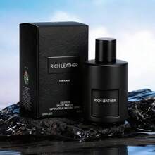 Wish Men's 3.4 Fl Oz Eau De Parfum TODD LORD RICH LEATHER – Leather Jasmine Sambac Cardamom – Patchouli Heart – Amber Moss Base – Designer Inspired Woody Spicy Leather Fragrance – Long Lasting Scent For Party Night Out & Daily Wear – Perfect Gift For Husband, Boyfriend, Dad – Valentine's Day Birthday Father's Day Present - Da/Hoa nhàiSambac/Thảo quả - Xem 2
