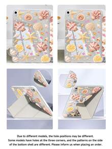 海星贝壳2D图案平板电脑保护套,兼容iPad Air 11英寸M3(2025款)/M2(2024款)、Air第五代(2022款)、(A16)11英寸第十一代(2025款),兼容三星Galaxy Tab平板电脑,Kindle Paperwhite第十二代(2024款),透明背壳,时尚图案保护套,支持自动睡眠/唤醒功能,气囊保护,适合作为礼物和办公用品。 - 彩色 - 查看 7