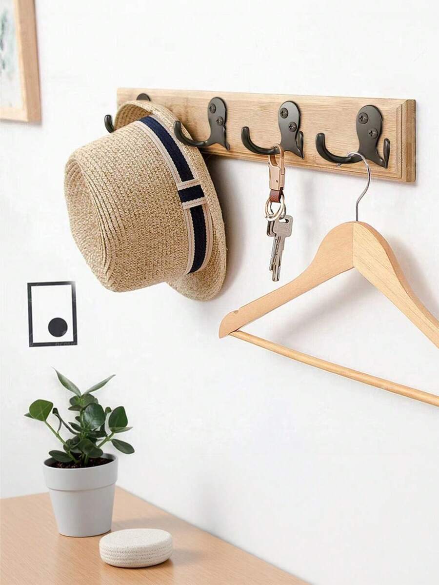 12个装重型壁挂式不锈钢衣钩，适用于外套、背包、浴袍、帽子、毛巾等，可用于厨房浴室收纳整理，配有24颗安装螺丝，耐用金属衣架，适用于家庭、办公室、卧室、玄关等场所。 - 查看 1