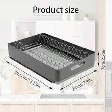 Paquete de 2 Organizador de Gabinete Extraíble Fijo con Nanopelícula Adhesiva Cajones Deslizantes para Gabinetes de Cocina Organizador de Alacenas para Cocina - Gris - Ver 3
