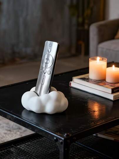 Hộp đựng điều khiển từ xa hình đám mây dễ thương, thiết kế hiện đại đen trắng, hộp đựng đồ dùng tiết kiệm không gian cho điều khiển từ xa TV, DVD, Blu-ray, âm thanh và trò chơi, hộp đựng bằng nhựa trang trí cho phòng khách hoặc phòng ngủ.