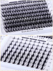 528/544/608pcs D-Curl 10-16mm Wide Stem DIY False Eyelash Clusters, Natural & Thick, Reusable, Suitable For Daily Life, Wedding, Date, Party, Music Festival, Spring, Travel, Mother's Day Gift - D - View 4