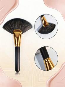 1 cọ trang điểm lớn hình quạt, kết hợp phấn phủ, kem nền, phấn má hồng và kem che khuyết điểm trong một sản phẩm, lông mềm mại, cọ trang điểm đa chức năng 3 trong 1 dùng cho phấn phủ dạng bột, cố định lớp trang điểm và tạo điểm nhấn. - Nhiều màu - Xem 4