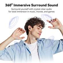 HTC NE76 AI Translation Earbuds, Approximately 150 Translation Languages, In-Ear TWS Wireless Bluetooth 6.0, Suitable For Work, Study, Travel, Birthday Gift - View 7