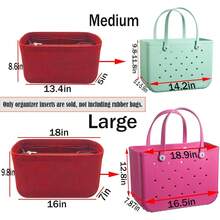 Lckaey Beach Bag Organizer Accessories For Bogg Bag Medium Storage Bag For Bogg Bag Organizing Bogg Divider 3018red-M - Đỏ - Xem 8