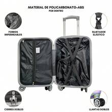 2-Piece Hard-Shell Suitcase Set, 20 And 18 Inches, Hand Luggage, 10KG And 8KG, Lightweight PC+ABS Material, 360° Detachable Wheels With Integrated Lock - Army Green - View 6