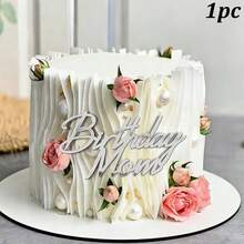 1 cái/3 cái phụ kiện trang trí bánh kem bằng acrylic màu vàng "Chúc mừng Ngày của Mẹ"/"Mẹ", thích hợp cho tiệc sinh nhật và Ngày của Mẹ. - nhiều màu - Xem 12