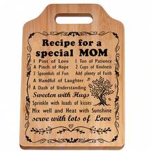 1 chiếc thớt "CÔNG THỨC DÀNH CHO NGƯỜI MẸ ĐẶC BIỆT", Thớt tre chất lượng cao, Đồ dùng nhà bếp, Quà tặng Ngày của Mẹ, Quà tặng Lễ Tạ ơn - Màu be - Xem 9