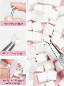 KAMUA 8件套二合一渐变美甲凝胶套装 - 6色渐变海绵印花凝胶指甲油，含海绵和点钻笔，适用于渐变美甲、扎染、美甲晕染，家用和美甲沙龙均可使用，无需擦拭，可轻松卸除，女士礼物，UV/LED灯 - 彩色 - 查看 6