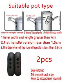 1 件 -2 件 -4 件/套硅胶锅柄套，硅胶热手柄支架，创意镂空细节防高温防滑锅柄厨房保护套，炊具手柄适用于深煎铸铁煎锅金属锅 - 彩色 - 查看 17