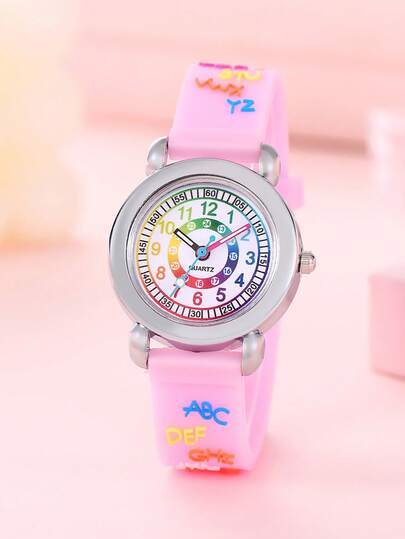 Đồng hồ điện tử dây đeo tròn bằng silicon mềm mại, nhiều màu sắc dành cho trẻ em, mẫu mới về, đồng hồ phổ biến xuyên biên giới dành cho bé trai và bé gái.