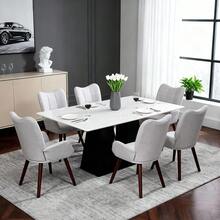 Retro Ohrensessel aus Wildleder-Optik mit Eichenbeinen, Moderner Polstersessel mit Hoher Rückenlehne, Ergonomischer Esszimmerstuhl & Relaxsessel für Wohnzimmer, Küche & Restaurant, Belastbar bis 150kg - Grau - Übersicht 4