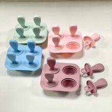 Molde de helado de 100% silicona, material de silicona de textura suave que protege las encías delicadas, fácil de agarrar, para adultos y niños - Multicolor - Ver 6