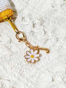 1个个性化雏菊字母A-Z钥匙扣，可定制姓名，带花朵吊坠，可爱字母钥匙扣挂饰，男女老少皆宜，耐用金属钥匙圈，可用于车钥匙、背包、手提包和钱包，优雅的花朵字母配饰，适合日常使用、上学、旅行，是送给妈妈、爸爸、老师、朋友的完美礼物，适合生日、毕业典礼、婚礼、友谊日、情人节、圣诞节等场合。 - 彩色 - 查看 22