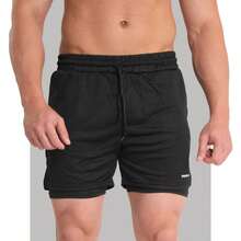 Quần Short Thể Thao Nam Kiểu Bạn Trai - màu đen - Xem 1